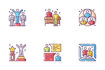 Trabajo en equipo Paquete de Iconos