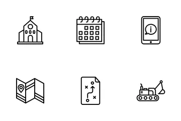 Obra municipal Paquete de Iconos