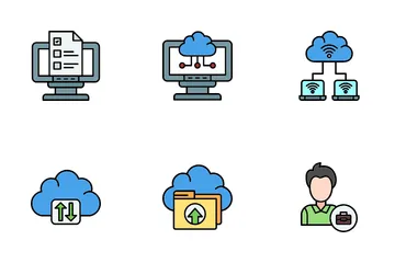 Trabajo remoto Paquete de Iconos