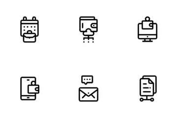 Trabajo remoto Paquete de Iconos