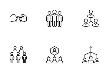 Trabalho em equipe e partes interessadas Vol 2 Pacote de Ícones