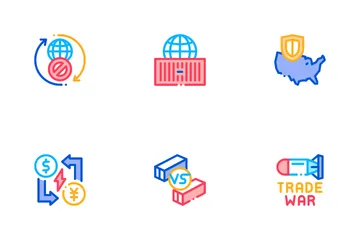 Trade War Business Icon Pack