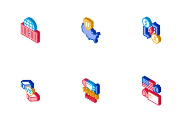 Trade War Business Icon Pack