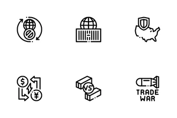 Trade War Business Icon Pack