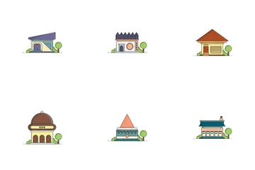 Traditional And Unique House Icon Pack