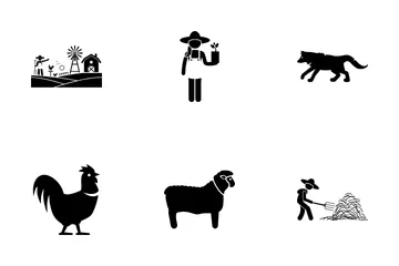 Traditional Farmer Lifestyle Icon Pack