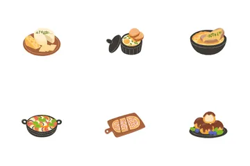 Traditional French Cuisine Icon Pack