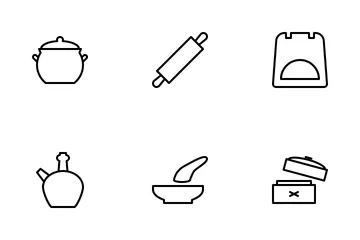 Traditional Kitchen Equipment Icon Pack