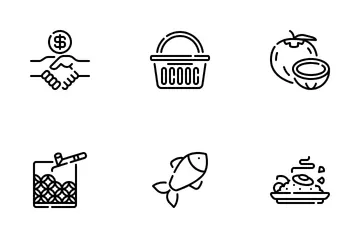 Traditional Markets Indonesia Icon Pack