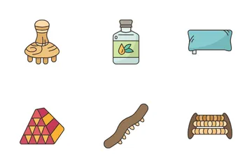 Traditional Massage Tools Icon Pack