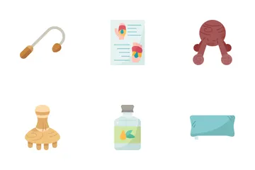 Traditional Massage Tools Icon Pack