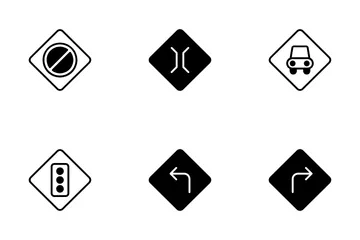 Traffic And Road Sign Icon Pack