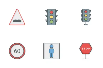 Traffic And Road Signs Vol 1 Icon Pack