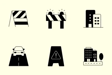 Traffic Safety Signs Icon Pack