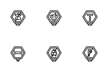 교통 표지판 아이콘 팩