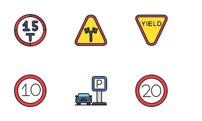 Traffic Signs Icon Pack