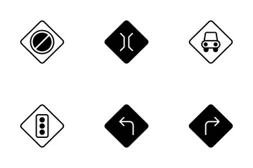 Panneau de signalisation et de signalisation routière Pack d'Icônes