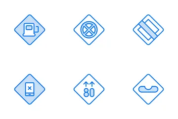 Panneau de signalisation et de signalisation routière Pack d'Icônes