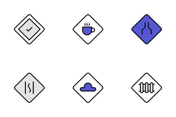 Panneau de signalisation et de signalisation routière Pack d'Icônes