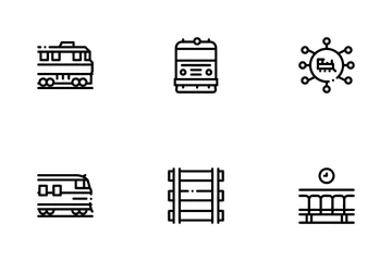 Train Rail Transport Icon Pack