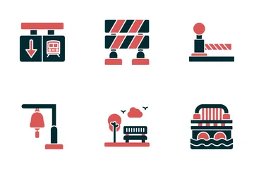 Train Station Icon Pack