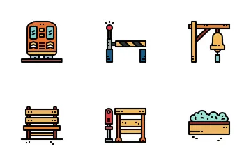 Train Station Icon Pack