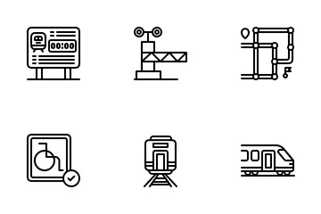 Train Station Icon Pack