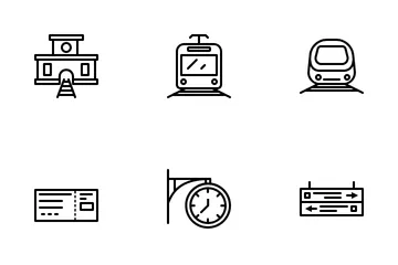 Train Station Icon Pack