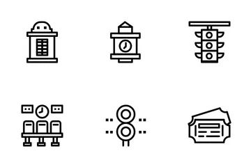 Train Station Icon Pack