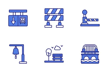 Train Station Icon Pack