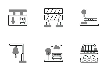 Train Station Icon Pack