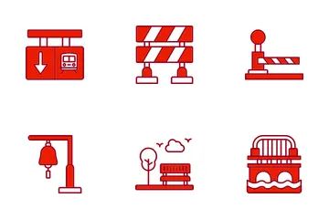 Train Station Icon Pack