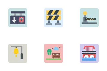 Train Station Icon Pack