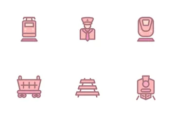 Train Transportation Icon Pack