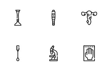 Traitement gynécologique Pack d'Icônes