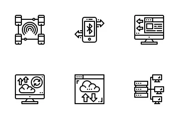 Transferencia de datos Paquete de Iconos