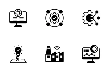 Transformação Digital Empresarial Pacote de Ícones