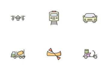 Transport Filled Outline Icon Pack
