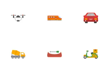Transport Flat Icon Pack