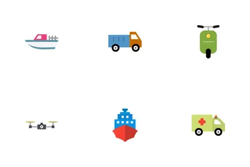 Transport Flat Icon Pack