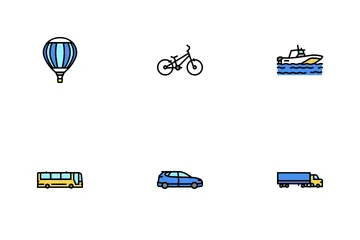 Transport For Riding And Flying Icon Pack