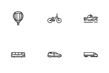 Transport For Riding And Flying Icon Pack