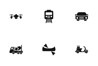 Transport Glyph Icon Pack
