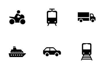 Transport und Fahrzeuge Icon Pack