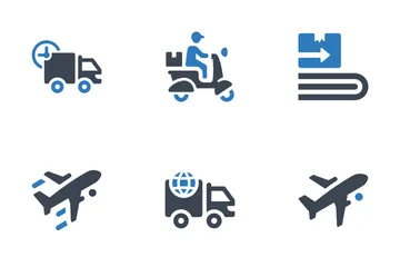 Transport und Logistik Icon Pack