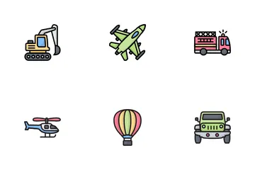 Transportation And Auto Service Icon Pack