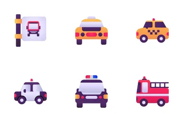 Transportation And Street Elements Icon Pack