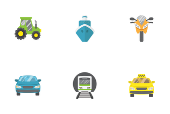 Transportation Flat Icons Icon Pack