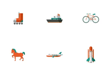 Transportation Flat Icons Icon Pack