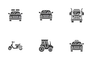 Transportation Glyph Icons